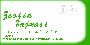 zsofia hajmasi business card